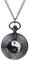 JewelryWe Yin Yang Taschenuhr Herren: Schwarz Vintage Tai Chi Bagua Yin und Yang Kettenuhr Analog Quarz Uhr Anhänger mit Halsette Kette Pocket Watch Geschenk für Männer Vater Ehemann