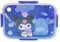 Roffatide Kuromi Imprimir una caja de almuerzo integrada con cuchara kawaii cerradura de 4 puntos para bocadillos de alimentos y frutas