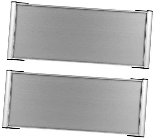 Lurrose 2pcs Blank Department Sign Name Plate Holder Blank Address Plaque Business Office Name Plate Door Name Plate Door Name Sign Office Nameplate Name Plate Frame Home Aluminum Alloy