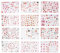 Nail Art Stickers, 12 Sheets Nail Art Stickers Nail Stickers For Nail Art Sticker Nails Red Lips Heart Shape Nail Decal Decoration For Women Manicure Decoration