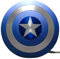 EXNOT Captain Shield, silberfarbenes und blaues Metall mit Lederband, amerikanisches Schild, der Wintersoldat, Tarnschild für Cosplay und Rollenspiele, authentisches amerikanisches Schild