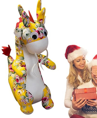 Mascotte en Peluche de l’année du Dragon 2024,Mascotte de l'année du Dragon 2024 respectueuse de la Peau - Décor de Dragon en Peluche du Zodiaque Chinois, Animal Dragon pour Le Nouvel an Chinois