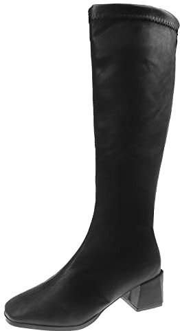 Stivali Estivi Stivaletti Donna con Tacco A Spillo Anfibi Uomo Stivali Texani Donna Alti Stivaletti Bassi Donna Stivali Donna Tacco Tacchi Neri Stivaletto in PVC, da Donna,