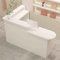 HARELA Empfangstheke Modern, Empfangstheken, Rezeptionstheke Mit 1 Schubladen Und 1 Schrank, Einfach Modern Eck-Kassen-Stehtisch, Für Den Salon, Empfangsr(White 2)