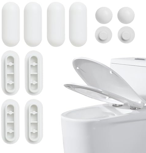 12 Stücke Wc Sitzdeckelpuffer,Wc Sitz Puffer,Wc Sitzpuff Auflagestopfen,Gummipuffer Wc Sitz,Toilettendeckel Weiss,Wc Sitz Ersatzteile,Wc Deckel Stopper,Für Wc Brille Und Absenkbarer Toilettendeckel