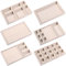 Duscdesp 6 Pcs Jewellery Tray Jewellery Organiser Stackers Jewellery Box,Earring Ring Necklace Box for Women Girls,Jewelry Storage Drawers,Holds Ring Earring Necklace Bracelet (Beige)