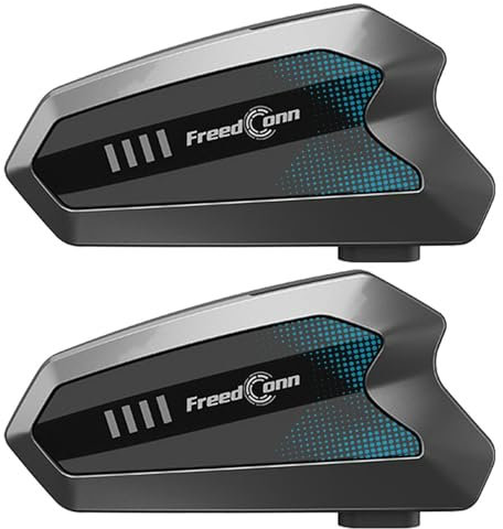 FreedConn Motorcycle Helmet Bluetooth Headset, Hero Motorcycle Communication Systems 2-6 Riders 1500M Motorbike Intercom Call Music Sharing IP67 Waterproof Bluetooth Gifts for Men Riders (Black)