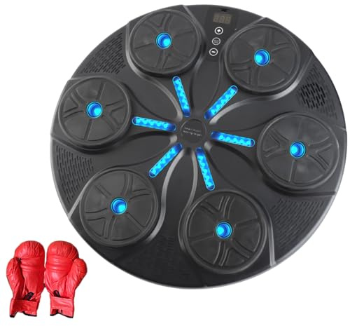 Musik-Boxmaschine, LED-Licht, Intelligenter Bluetooth-Boxtrainer, an der Wand Montierte Musik-Box-Zielscheibe mit Boxhandschuhen für das Heim-Fitnessstudio
