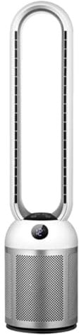 YAZEKY Ventilador de Torre sin Aspas,Ventilador de Pie Silencioso con Mando a Distancia,24 Velocidades,Oscilación 60°,Pantalla LED,hogar,oficina,dormitorio y Camping (Negro) (Plata)