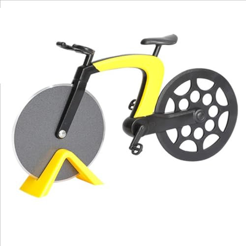 NOPIEJD Pizzaschneider Edelstahl, Mountainbike Doppelradpizzaschneider, Scharfe Pizza -Messer Zum Schneiden, Kreatives Pizza -Messer -backschneider, Pfannkuchen -pfannkuchen -Hersteller