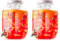 Avilia Dispenser in Vetro per Bevande 4L con Rubinetto Cromato, Lavabile in Lavastoviglie, Ideale per Campeggio o Aperitivi fuori porta (Confezione da 2)