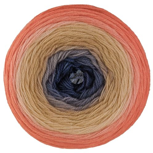 LANA GROSSA Merino Lace Aquarell | Extrafeine Merinowolle in Lace-Garnstärke im Farbverlauf bedruckt | Handstrickgarn aus 100% Schurwolle (Merino) | 100g Wolle zum Stricken & Häkeln | 800m Garn FB18