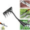 Gardenia - Rastrello da giardino in ferro 2.0, resistente, in acciaio al carbonio, con 5/6/7/8 denti, per la rimozione delle erbacce, la coltivazione del terreno, la rimozione del prato e la