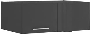 Laundreezy Schrankaufsatz für Waschmaschinenschrank Anthrazit 100x38x68 cm | Aufsatzschrank für die Waschküche, 1 Drehtür, Stauraum für Waschmittel, Einsatz im Hauswirtschaftsraum, Keller oder Bad