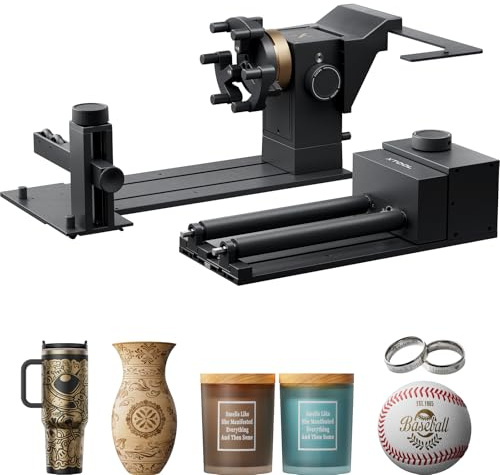 xTool RA3 World's First Smart MagSwap Rotary Attachment for xTool P2 & P2S Laser Engraver, 360° LiDAR Mapping Alignment, Intelligent Rotary that Masters Engraving on Rings, Tumblers & Ornaments