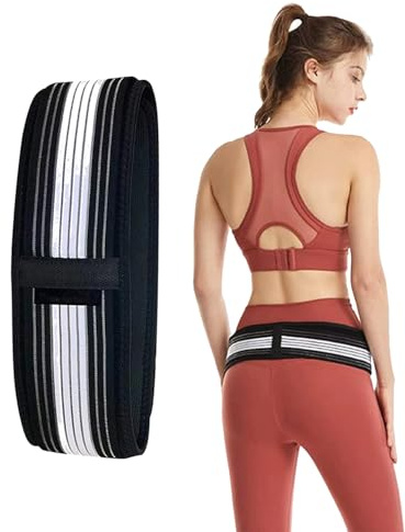 HUVZOR 1 pièce Ceinture de soutien sacro-iliaque, ceinture de soulagement de la douleur sciatique, ceinture de soutien du bas du dos, ceinture de bassin du nerf sciatique de la hanche