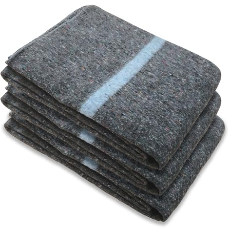 HIPERMANTA Manta Mudanza Multiusos. Manta para Yoga, Mascotas, Pic-Nic, Viaje. 200X140 cm Material Reciclado Perchado y Suave. Almacenar Muebles. Pack 3 Unidades. Gris