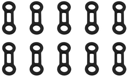 Chatonshen 10 Climbing Rope Locking Stops, Carabiners, Locking Tool, Figure-eight Descender Retention Limiter, Black