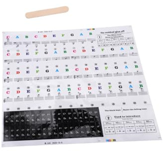 Alipis Piano Decals 88 Mini Note Stickers Sturdy Material for Beginner Keyboard Music Practice and Learning