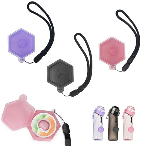 3 Stück Aufbewahrung Pod Case, Duft-Pods-Aufbewahrungsbox, Tragbares Aufbewahrungsbox Geschmack Pods, Aroma-Pod Box BPA-frei, Sicheren Lagerung von Aroma-Boxen mit Hängeschlaufe, für Air-Up Duft-Pod