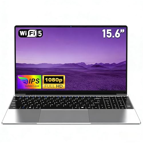 NAIKLULU 15.6 Inch 2026 Cheap Laptop 8 GB RAM 256GB SSD, Processor 4425Y Pc Student Laptop Computer, FHD 1920 x 1080P, 5000 MAh/38.5Wh, TF Card, Webcam, Touchpad, Business/Student/Home