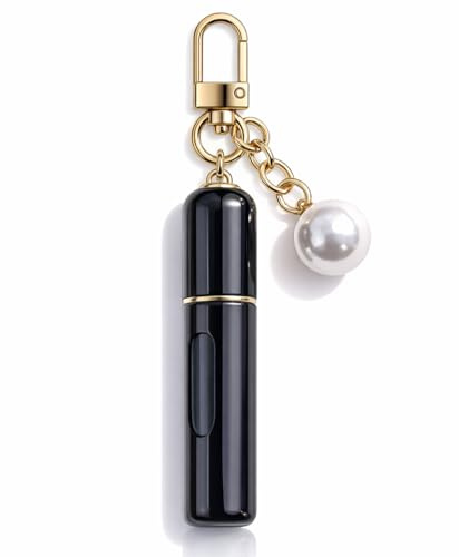 Luxury Pearl Keyring Perfume Atomiser – Refillable 5ml Travel Spray Bottle for Handbag, Leak-Proof Mini Fragrance Dispenser for Women & Girls