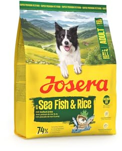 JOSERA Seefisch & Reis | 900 g | Trockenfutter für Erwachsene Hunde | Adult | Lachs & Hering | Glutenfreies Premiumfutter - reich an Omega-3-Fettsäuren | moderater Energiegehalt & gut verdaulich
