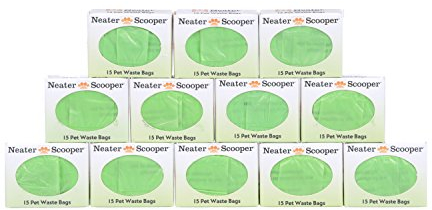 Neater Pet Brands Scooper Refill Bags New 180 Count Bulk Pack Cat Litter Waste Bag