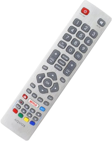 Telecomando per Sharp Aquos Smart TV with NETFLIX YouTube and 3D Buttons - Con due batterie AAA 121AV incluse