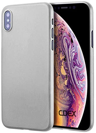 doupi UltraSlim Hülle kompatibel für iPhone XS Max (iPhone 10s Max) 6,5 Zoll, Ultra Dünn Fein Matt Handyhülle Cover Bumper Schutz Schale Hard Case Taschenschutz Design Schutzhülle, weiß