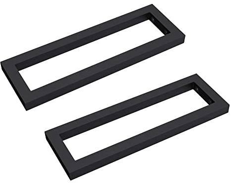 Sogood 2 pièces equerre de Fixation Plan de Toilette étagère Tablette Murale Porte-Serviette Acier INOX Noir 50x3x15cm WH01