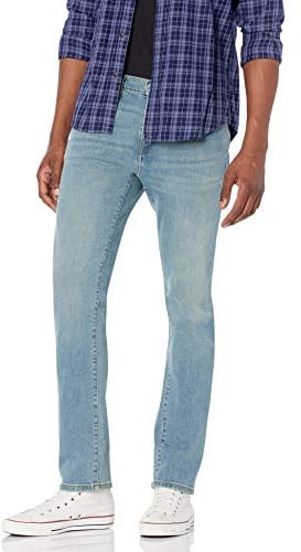 Amazon Essentials Herren Slim-Fit-Jeans - Auslauffarben, Hellblau Vintage, 34W / 28L