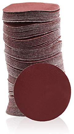 SPEEDWOX Hook and Loop Schleifscheiben 100 Stück 5,1 cm 600 Körnung Schleifpapier für Schleifmaschinen Bohrmaschine Schleifer Drehwerkzeuge Befestigung Holzbearbeitung Holz Auto, kein Loch