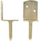 Domax 10 Pack L Shaped Fence Panel Brackets, Galvanised, Yellow, Wall Mount, Steel, Alloy Steel Frame