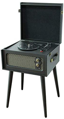 Bush Wooden Turntable with Legs - Black