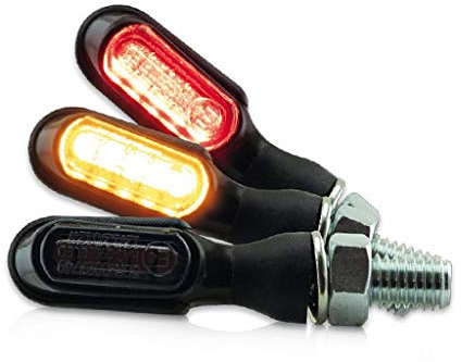 SMD-Blinker + Rücklicht KombinationHEAT, schwarz, getönt, E-geprüft