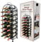 EPISENT | 23 Bottle Wine Rack | Free Standing | Black Metal Wine Rack | Stand for Bottle Storage Contemporary Black Powder Coated Design