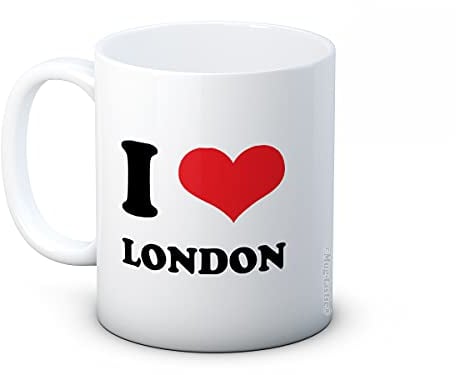 I Love London - Love Heart - Ceramic Coffee Mug - Great Gift Idea!