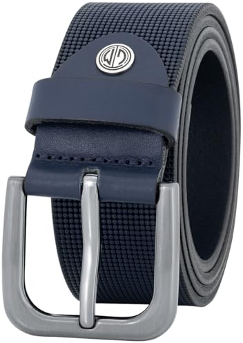 LINDENMANN Leder-Gürtel Herren 40 mm Vollrind marine, Farbe/Color:blau, Size US/EU:Bundweite 120 cm Gesamtlänge 135 cm W 47.5 XXL