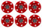 Franklin Sports Unisex, Teenager Pro Commander Roller Hockey Pucks Street, rot, 6