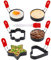Edelstahl Ei Ring,6pcs spiegeleiform,Spiegeleierformen, Edelstahl Ei Ring, Und Verbrühungssicherer Silikonhülle Küchenwerkzeug,Spiegeleier, Sandwiches, Pfannkuchen Form für Hackbraten pancake form