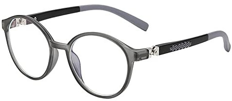 Poo4kark Anti-Blaulichtblocker-Brille für Kinder, modische Brille, klare Linse, Computer-Brille für Kinder Radbrille Damen Winter (Grey, One Size)