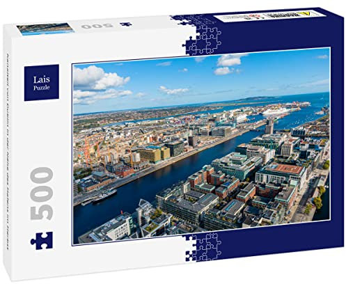 Lais Puzzle Kanalteil von Dublin in der Nähe des Hafens im Herbst 500 Teile