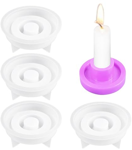 ZOCONE Silikonform Kerzenhalter, 4 Stück Silikon Gießform Kerzenhalter Silikonform Rund Silikonform Für Kerzenhalter Kleine Silikonformen Kerzenhalter Für Beton Epoxidharz Gips Für Duftkerzen Handwerk