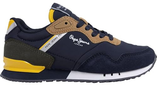 Pepe Jeans London Class B Sneaker, Blue Navy, 36 EU