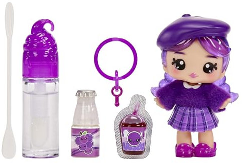 YUMMILAND Lipgloss Puppe - Greta Grape - Duftende Puppe mit DIY Lipgloss-Set - Geeignet für Kinder ab 4 Jahren