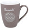Spruchreif | Tasse Soft Touch Taupe Namaste – Tasse gravée des deux côtés avec inscription en allemand | Cadeau attentionné pour les fans de yoga, les amateurs de méditation et les fans de détente |