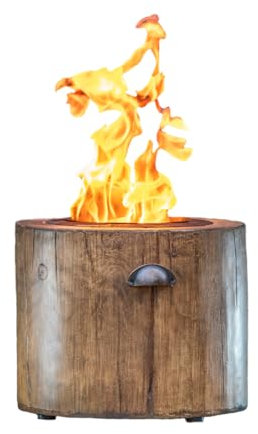 El Fuego Black Fire Pit, No Wood Required, 90% Less CO2, No Wood Smoke, 3x Cheaper to Run than Traditional Fire Pit, Ideal for any Garden, Camping, Outdoor Events (Wood Original)