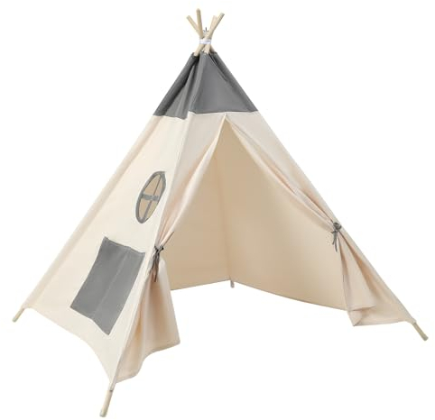 Sleeleece Tipi Zelt für Kinder Spielzelt Tippi Kinderzelt mit Tragetasche,Tipi Zelt Kinderzimmer,Spielzelt für Mädchen & Jungen,Spielzeug für 3~5 Jahre