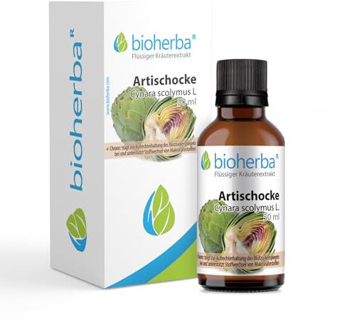 Artischocken Tropfen, Tinktur 50 ml – Pflanzlicher Extrakt mit Chrom von BIOHERBA PZN 17187698 Artichoke